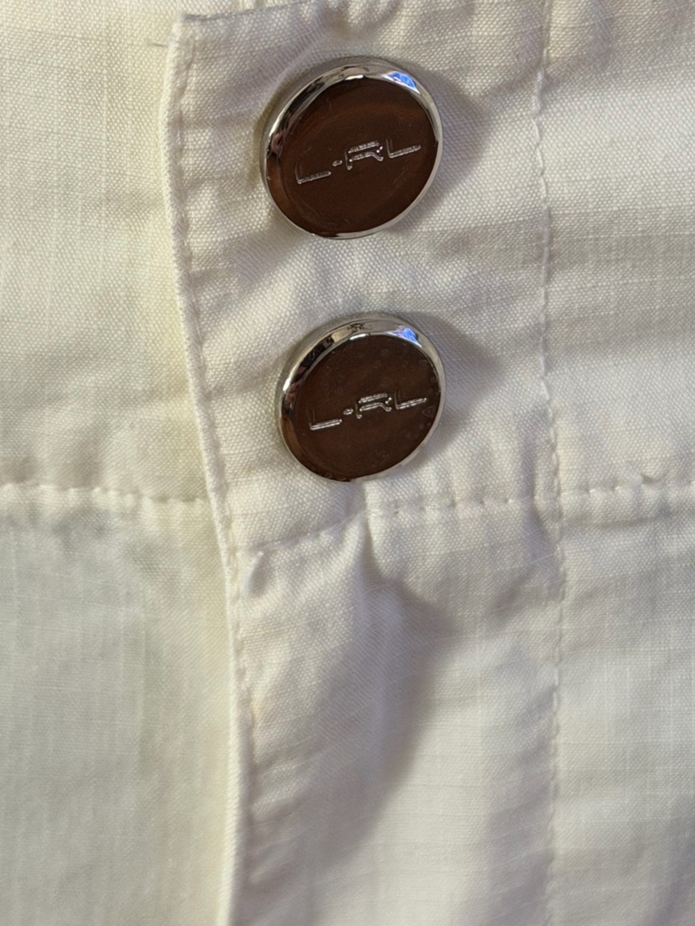 Lauren by Ralph Lauren White Capri Cargo Zip Pocket Utility Bermuda Shorts Sz 12 - Picture 8 of 12